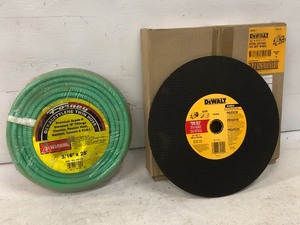 lot 89 image: Lot Of Metal Cut-Off Wheels & Oxy-Acetylene Hose Set