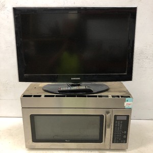 lot 101 image: Whirlpool Microwave & Samsung T.V.