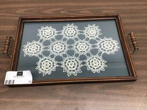 lot 13 image: Framed Crochet Wedding Gift from 1924
