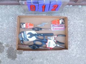 Flat of assorted tools. As shown.