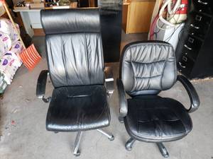 2 Leather Office Chairs