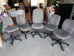5 Rolling Office Chairs