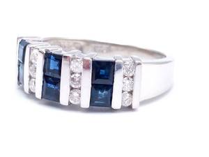 Elegant 1.2 Carat Sapphire and Diamond Ladies Estate Ring in 14k Gold $6500