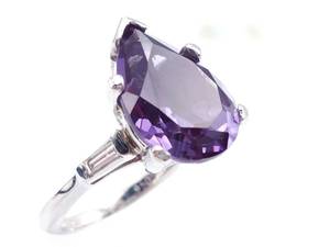 Breathtaking 15 Carat Color-Changing Alexandrite and Diamond Estate Ring in Platinum VIDEO