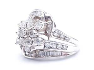 Decadent 3 Carat Diamond Ladies Estate Ring in 14k White Gold $7200 VIDEO