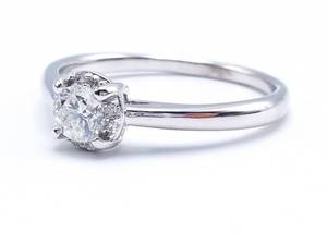 Ladies Tiffany Styled .65 Carat Diamond Solitaire Estate Ring in 14k White Gold $4200