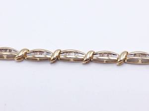 Classy Baguette Diamond Ladies Estate Bracelet in 10k Yellow Gold $3440