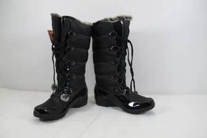 Tall Black Lace Boot Size 9