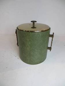 VINTAGE Green Ice Bucket