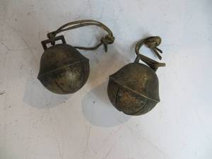 2 VINTAGE Brass Bells