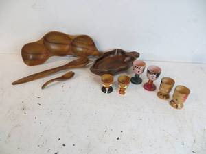 10 VINTAGE Wooden Kitchen Pieces