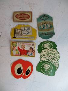 9 VINTAGE Sewing Needle Packets