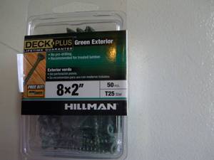 Hillman #8 Ceramic Deck Screws (75-Count) (Qty 1 1-14 & 1 2)-Not used