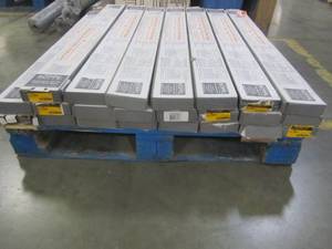 lot 10 image: (23 CASES) Roppe Vinyl Laminate Black 4 in. x 0.080 in. x 48 in. Wall Cove Base (16-Pieces Per Case) H140LA5P100