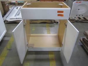 lot 14 image: Glacier Bay 24-12 in. W Vanity in White - Cabinet Only - NE2416P2-F