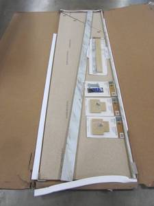 lot 32 image: Hampton Bay 8 ft. Laminate Countertop Kit with Right Miter in Drama Marble with Ora Edge
