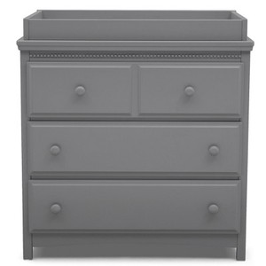 lot 272 image: Delta Children Emerson 3 Drawer DresserChanger Combo - Gray, 030-08-3751, NEW IN BOX