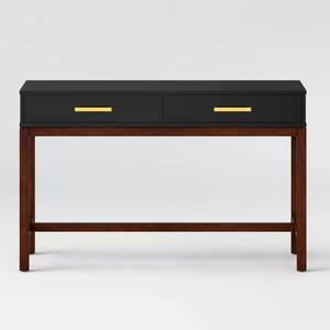 lot 273 image: Project 62 Guthrie Two Tone Console Table Matte Black, 51646766 - NEW IN BOX