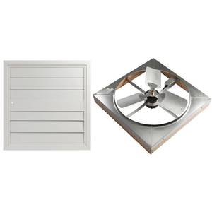 lot 293 image: Master Flow 4500 CFM 24 in. Direct Drive Whole House Fan with Shutter (White), WHF24M.