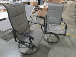 lot 220 image: Hampton Bay 2 Swivel Motion Chairs.