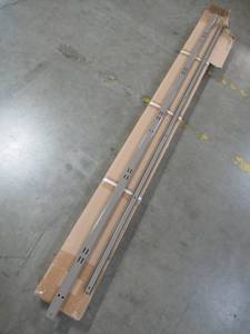 lot 250 image: Case of 6 Slotted Shelving PostsBrackets in Brown