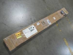 lot 252 image: Winsoon Sliding Barn Wood Door Hardware Cabinet Closet Kit Antique Style for Double Doors Black Surface 11FT132inch J Roller Bypass Hardware Kit Double Door GCM3630