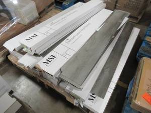 lot 269 image: Pallet of MSI Woodrift Gray 6 in. x 48 in. Glue Down Luxury Vinyl Plank Flooring (36 sq. ft.  case) VTGWOOGRA6X48
