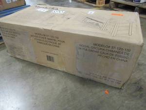 lot 276 image: Muskoka Dark Walnut Mantel for 26 Firebox Insert. 37-120-132. NEW IN BOX