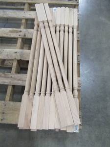 lot 294 image: 43 Unfinished Wood Colonial Stair Baluster 5067 34 POPLR - 34