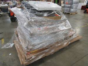 lot 301 image: WHOLESALE MIXED PALLET - BUILDING AND ROOFING MATERIALS, CABINET WALLS AND MORE