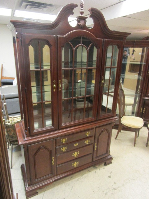 Lexington China Cabinet With Lighted Interior Grandfather Clock