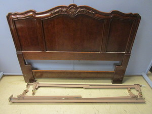 FANCHER SOLID WOOD HEADBOARD, WITH FRAME