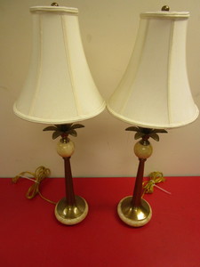 DECORATIVE LAMPS, WITH REAL STONE BASES