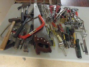 HAND TOOLS, WRENCHES, SAWS, SCREWDRIVERS, HAMMERS, MORE