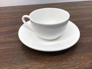 lot 24 image: Lot Of 14 Cases (6 Sets Per Case) Barista Glossy White Cup And Saucer