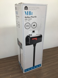 lot 39 image: Architectural Mailboxes MB1 Post Mount Mailbox and 2 in. In-Ground Post Kit Black