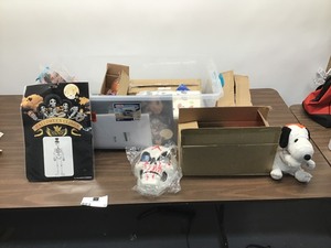 lot 53 image: Huge Mixed Lot Of Halloween Supplies Masks, Decorations, Animated Figures, Spooky Spider And More