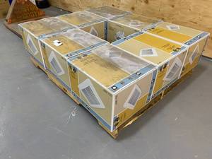 lot 31 image: Lot Of 8 Hampton Bay 50 CFM 0.5 Sone Ceiling Bath Fan