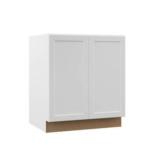 lot 59 image: Hampton Bay Designer Series Melvern Assembled 30x34.5x23.75 in. Full Height Door Base Kitchen Cabinet in White
