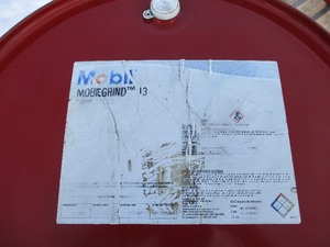 1-  55 GAL. DRUM NEW MOBIL GRIND 13 OIL