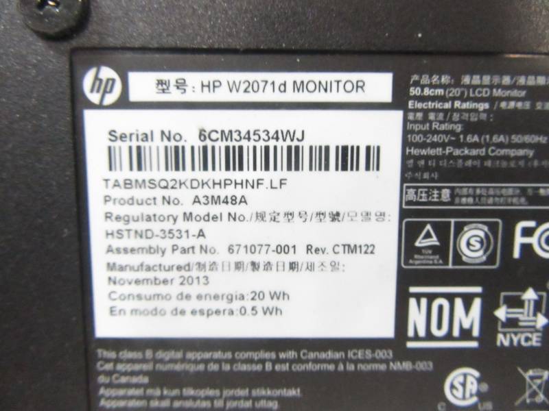 lot 59 image: HP Monitor wstand
