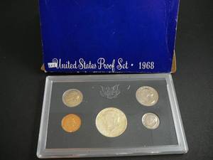 lot 3 image: 1968 U.S. Proof Set 5 Coins