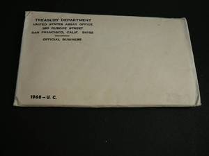 lot 9 image: 1968 Uncirculated Coin Set Philadelphia Mint Unopened