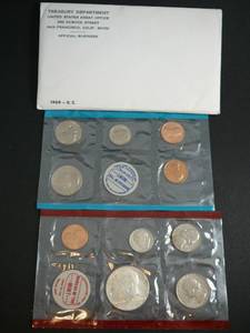 lot 12 image: 1969 Uncirculated Mint Set 10 Coins