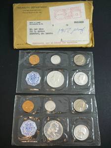 lot 16 image: 1957 U.S. Uncirculated Mint Set 10 Coins