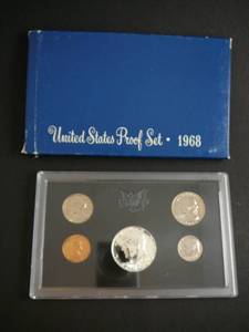 lot 26 image: 1968 U.S. Proof Set 5 Coins