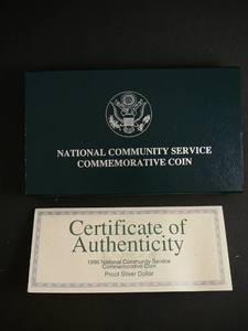 lot 34 image: 1996 National Community Service Commemorative Coin