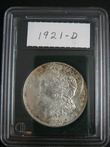 lot 44 image: 1921d Morgan Silver Dollar