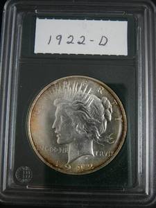 lot 45 image: 1922d Peace Silver Dollar