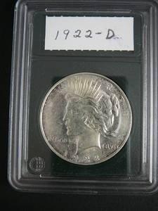 lot 47 image: 1922d Peace Silver Dollar